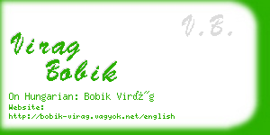 virag bobik business card